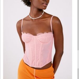 Urban Outfitters Modern Love Corset Middleton Pink